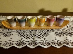 Retro, brandy-liquor ceramic cups