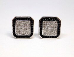 Elegant white-black stone cufflinks (zal-ag107739)