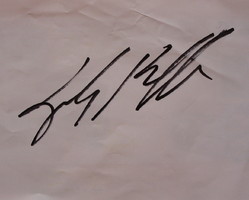 Italian world champion Gigi Buffon's signature on paper ball soccer