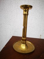 Antique Biedermeier copper candle holder in good condition, threaded and can be unscrewed