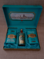 Unopened 4711 perfume with 2 soaps in silk-lined box in good condition in box