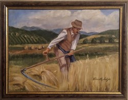 Lajos Németh: painting, oil painting 30x40cm