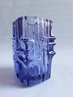 Vladislav urban sklo union purple glass vase, 1968