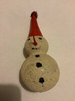 Old glass snowman Christmas tree decoration