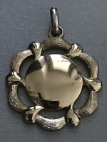 Gold-plated, large pendant, 4 cm diameter