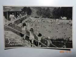 Régi képeslap: Bükkszék, strand, 1951