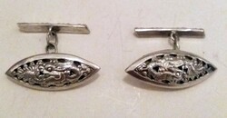 Pair of silver dragon cufflinks