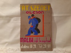 1,-Ft 1934 plakát vagy cégér olaj kartonon festett