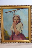 Unknown painter working girl peasant girl