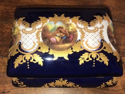Baroque large porcelain bonbonier
