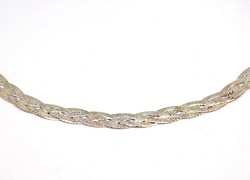 Silver braided necklaces (zal-ag104273)