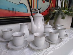 Thun silver rimmed coffee set