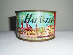 Retro Szeged fish juice tin can - Szeged cannery - from the 1980s