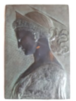 Bronz réz plakett dombormű antik Beatrix