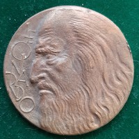 Kákonyi István: Leonardo, bronz plakett