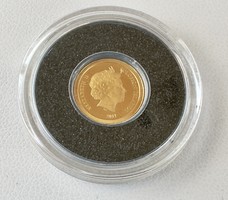 726T. From HUF 1! 14K gold (0.5 g) Solomon Islands $5, 2011, Roman Colosseum!