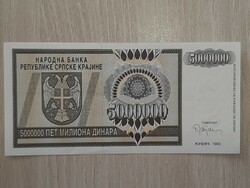 Rare! 5000000 Dinars 1993 Bosnian Serb Republic unc 5 million Dinars