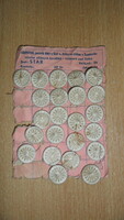 Old thread buttons in their original paper condition. It has 23 buttons.