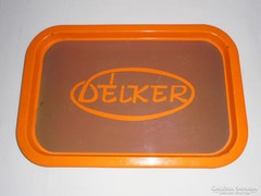 Retro metal tray restaurant pub advertisement with the inscription délker - from the 1970s