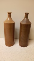 Antique clay petroleum bottles