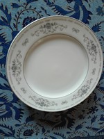 4 flat plates. Silver with stripes, 25 cm, Japanese, x