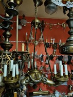 Old renovated figural bronze chandelier