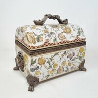 Modern porcelain and bronze chest made in art nouveau style