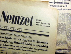1958 July 22 / Hungarian nation / for birthday :-) newspaper!? No.: 24426