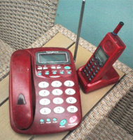 Retro PANAPHONE telefonok együtt, nagyméretű nyomógombos