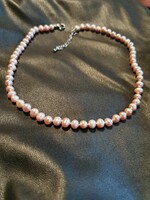 Real pearl necklace 40-46cm, with 5-6mm pearls