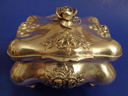 Viennese rosy silver sugar box - sugar holder