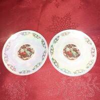 2 pearlescent, scenic small plates