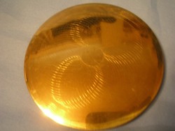 Antique-gilded English mirror powder container