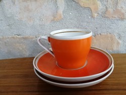 Retro Russian mocha / coffee cup with 2 small plates