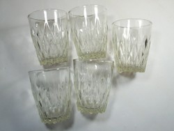 Retro old ussr russian soviet glass cup - from the 1960s - 5 pcs