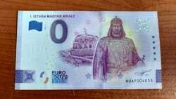 I. István magyar király 0 euro bankjegy