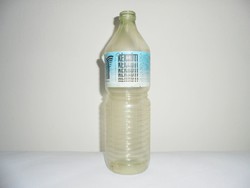 Retro Theodora Kékkút mineral water - paper label, plastic bottle - cellar farm in Badacsonyvidék 1989