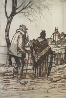 Faragó (1877-1928) kis méretű képe PARIS