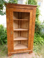 Biedermeier  sarok vitrin , polc, szekrény