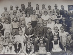 Régi fotó csoportkép vintage fénykép iskolai osztálykép 1948-49