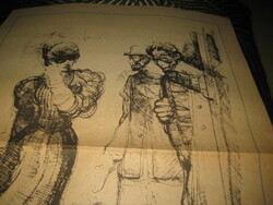 Martyn Ferenc  rajza  ,  Melléklet , egy  60 as évek beli Dunántúli Naplóból , top állapot