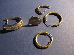14 Carat (585, 14k) 3.46 grams 5pcs!! Gold earrings!