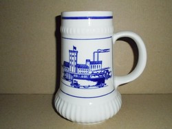 German porcelain commemorative beer mug - GDR ndk East German - cp colditz inglasur