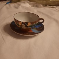 Retro Japanese porcelain cup with saucer