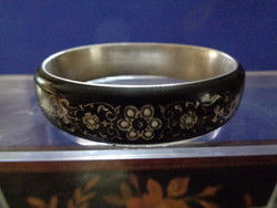 Antique silver enamel bracelet