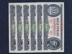 Népköztársaság (1949-1989) 20 Forint bankjegy 1969 Sorszámkövető, -és közeli (id63449)