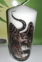 Eagle and snake pattern candle - 49 hours