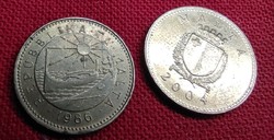 Malta 1 cent pair.