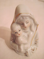 Szűz Mária a kis Jézussal porcelán kegytárgy