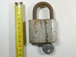 Retro old soviet Russian lock key with key - works perfectly